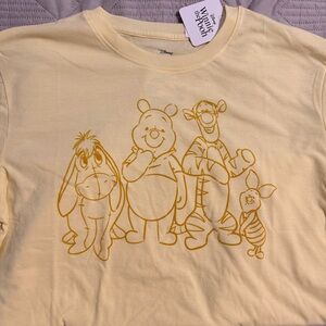 NWT Disney Winnie the Pooh Tigger Piglet Eeyore Monochromatic Yellow T-Shirt XL